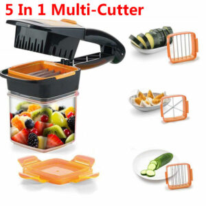 Multi 5 in 1 Fruit Vegetable Cutter | Nicer Dicer Quick Stainless Steel Chopper