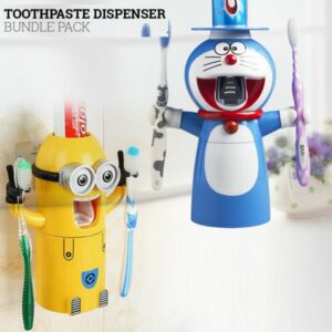 DORAEMON & MINNON CARTOON AUTOMATIC TOOTHPASTE DISPENSER