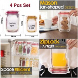 12 Pieces Plastic Jar Bag