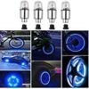 4 PCS Blue Color LED Flash Waterproof Bicycle Accessories Wheel Tyre Tire Valve Caps Neon Night Light Bulb for Bike Car Motorcycle