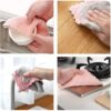 20 pcs Kitchen Towels Soft Microfiber Cleaning Cloths Non-stick Oil Dish Cloth Rags For Kitchen Household Dish Towel