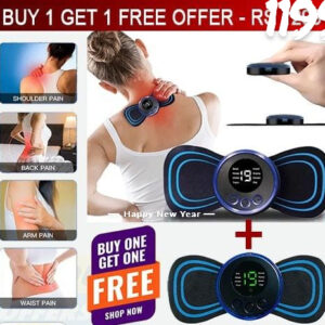 Buy 1 Get 1 Free Offer – 2 Pcs Imported Multifunctional Electric All Body Mini EMS Massager 2 Qty