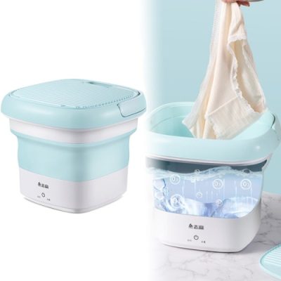 Mini Washing Machine Foldable Bucket Type Laundry Clothes Washer Cleaner Travel